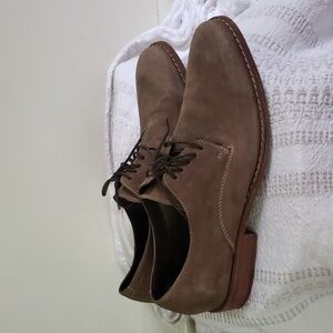 Cole Haan taupe/brown leather lace up loafer, dress shoe, career, mens size 9